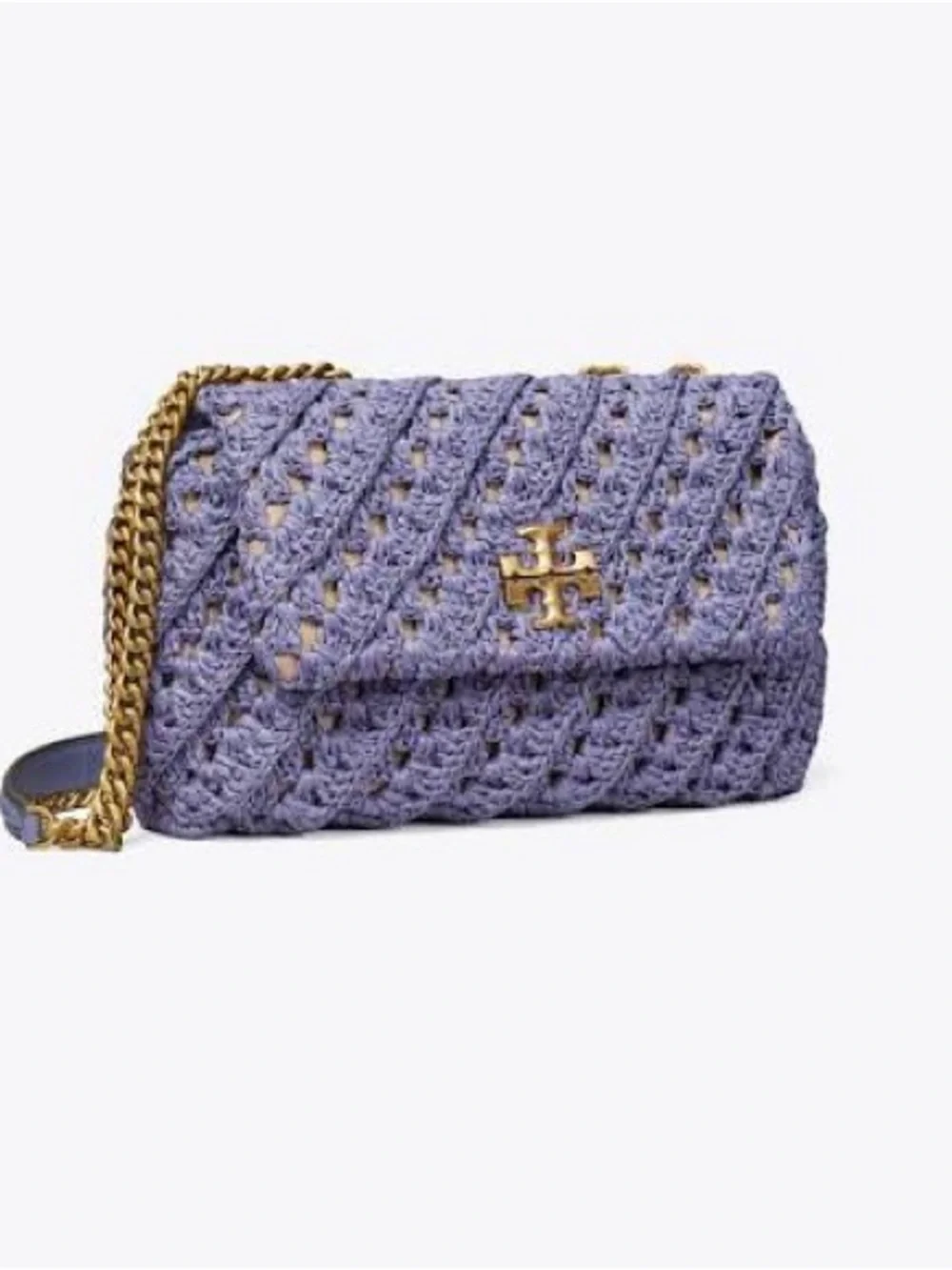 Tory Burch Kira Woven Bag Dark Lotus NWT